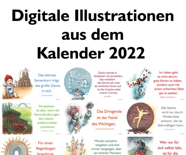 Digitale Illustrationen: entfalt-Kalender 2022